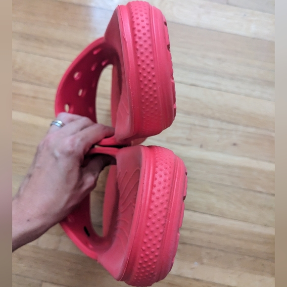 Crocs Red Slides. Barely Used. In Great Condition. Size M 13 - Picture 7 of 8